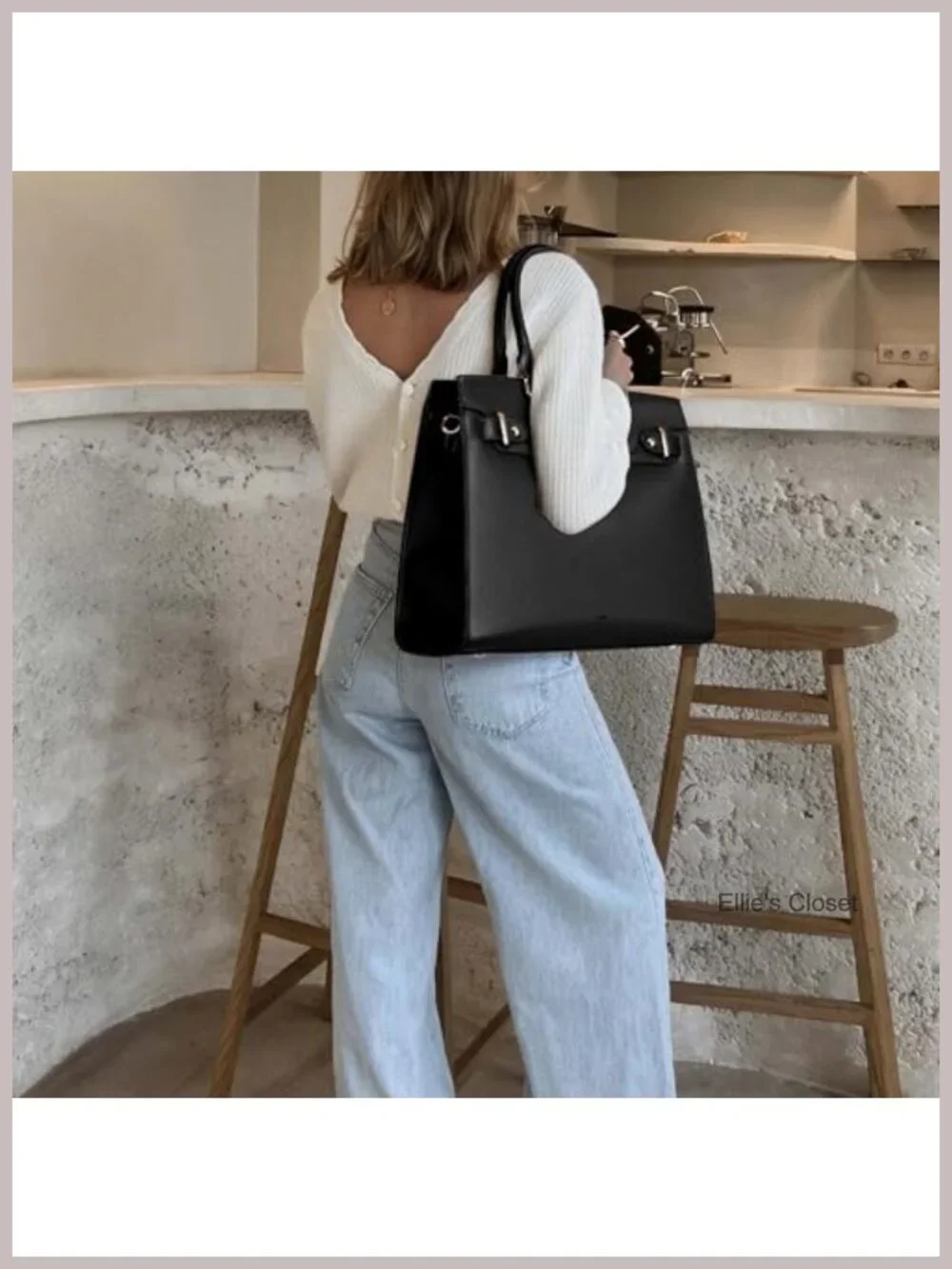 Large Faux Leather Satchel Top Handle Work Tote with Wristlet